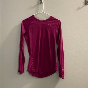 Nike Women's Long-Sleeve Performance Top - Berry